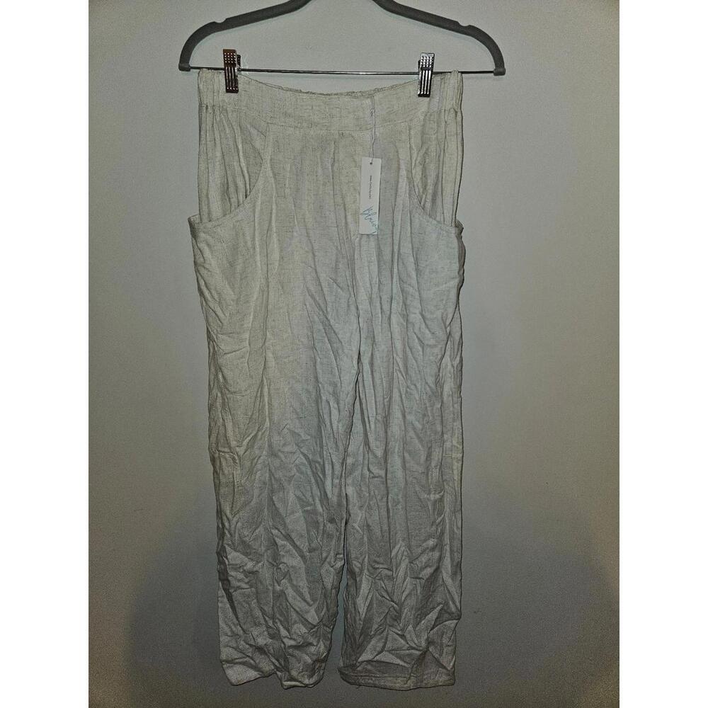 Women's Bluivy Relax Barrel Pants, Size MED in Oatmeal - BNWT